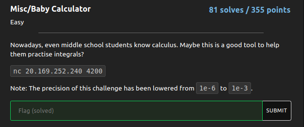 baby calc