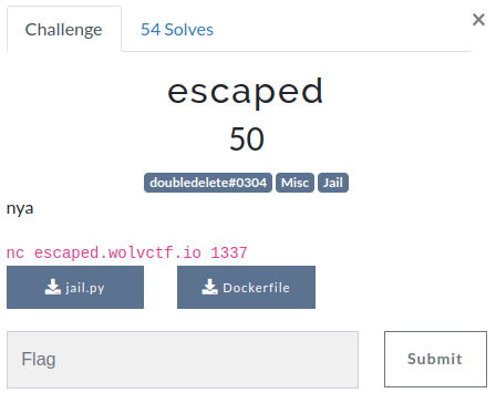 escaped